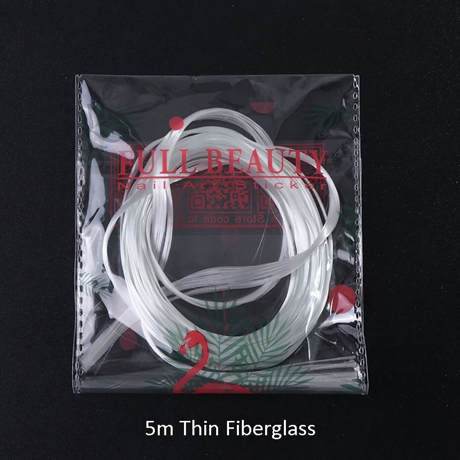 1m/2m/5m Nail Art Fiberglass For Nail Extension Building Clear Nails Fibernails Silk Acrylic Tips With Scraper Manicure SA1578: Thin 5m