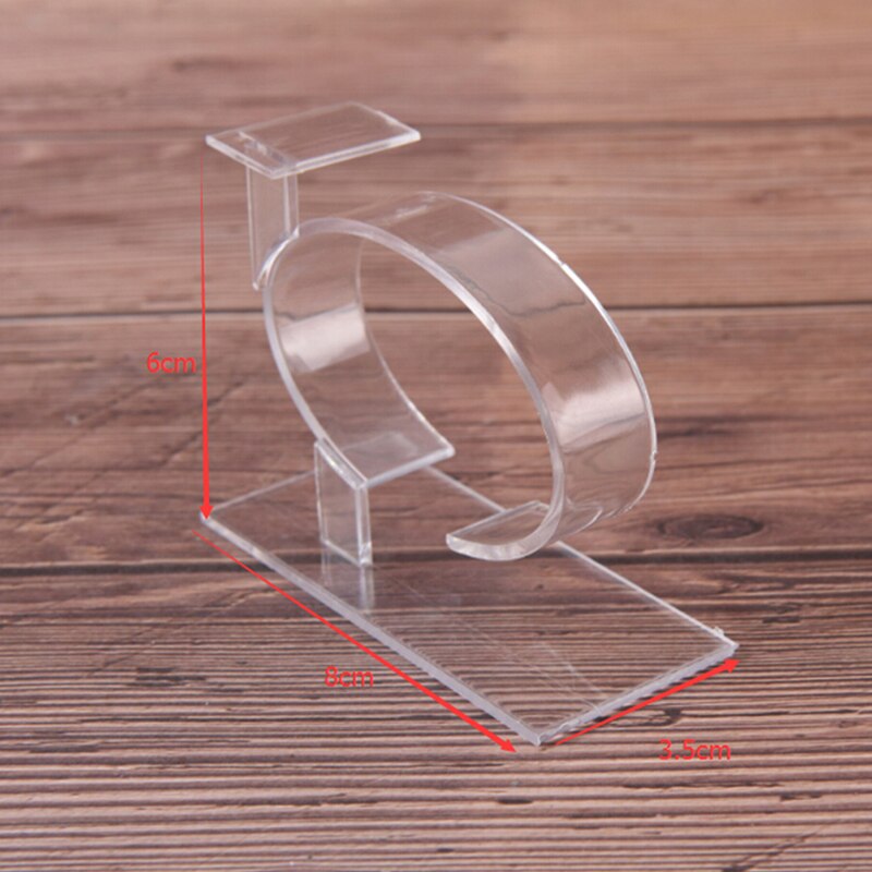 1 pieza 80x35x60mm Soporte para reloj joyería de plástico brazalete pulsera reloj soporte de exhibición