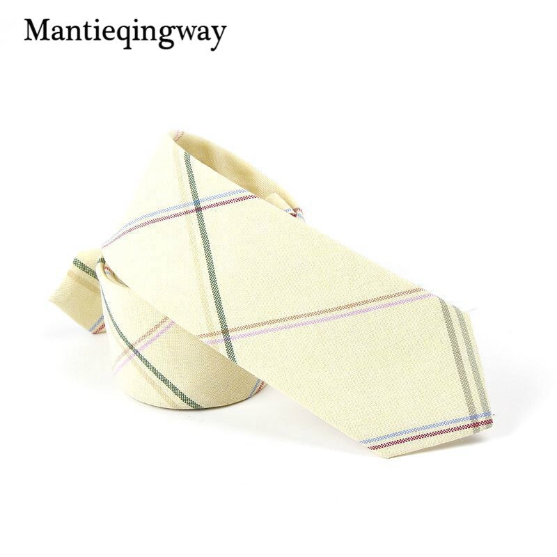 Corbatas de lazo a cuadros de 6cm estilo inglés para hombres y mujeres corbatas para boda Formal Wear Business Suit corbatas de algodón flaco