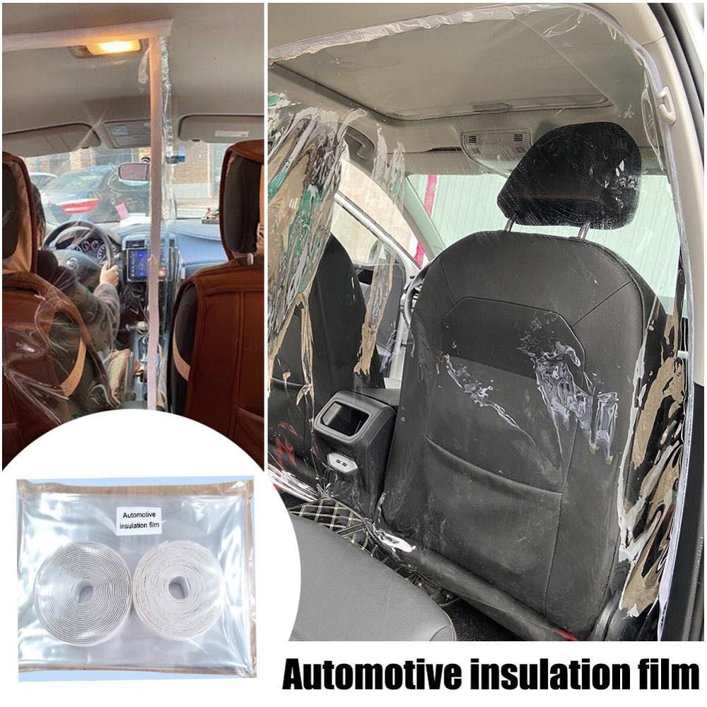 Car Isolation Curtain Sealed Taxi Cab Partition Screen Film Clear PVC Protection Film Anti-dust And Anti-spittle Anti-droplets