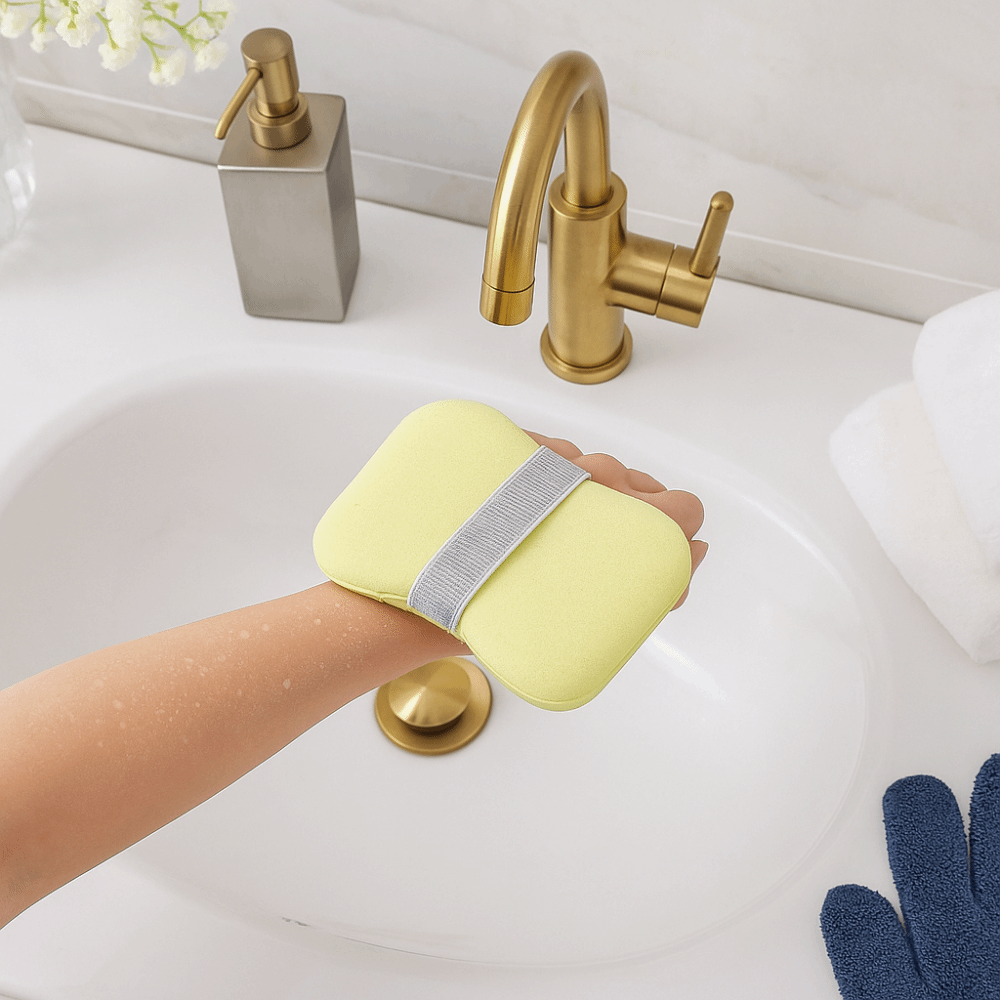 2PCS Thickened Exfoliating Soap Bag Sponge Material Comfortable Bath Foaming Sponge Soft Portable Soap Foaming Net Shower Use