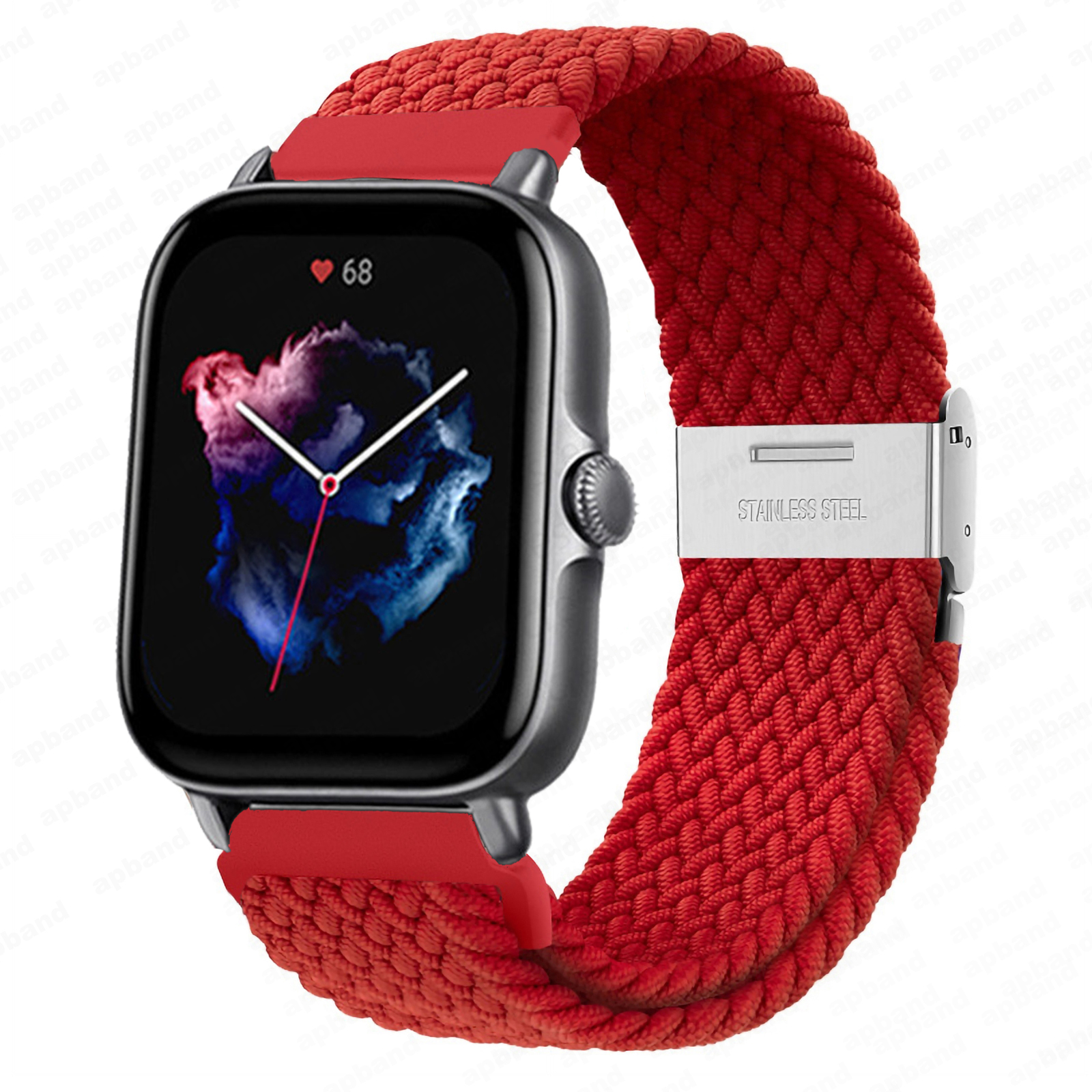 Correa de 20mm/22mm para Amazfit GTS/2/2e/3/4/GTS2 Mini/GTR/3/Pro/4/GTR2/47mm/stratos pulsera elástica trenzada para reloj Amazfit bip: Verde negro / 22mm