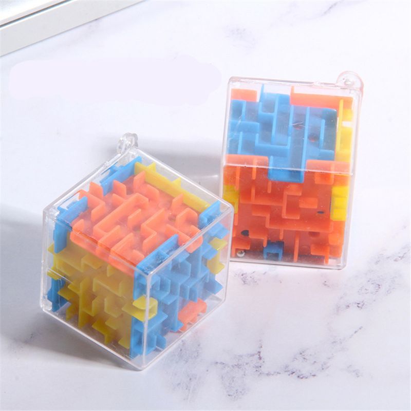 3 Colors Puzzle Maze Toy Brain Game Challenge Fidget Toys Balance Educational Toys Keychain Kids Toys