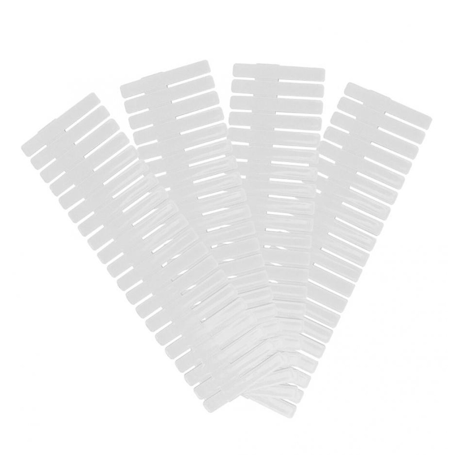 16pcs Adjustable Drawer Divider Adjustable Plastic Free Combination Partition Storage Shelves Organizer Socks Makeup Clapboard: White