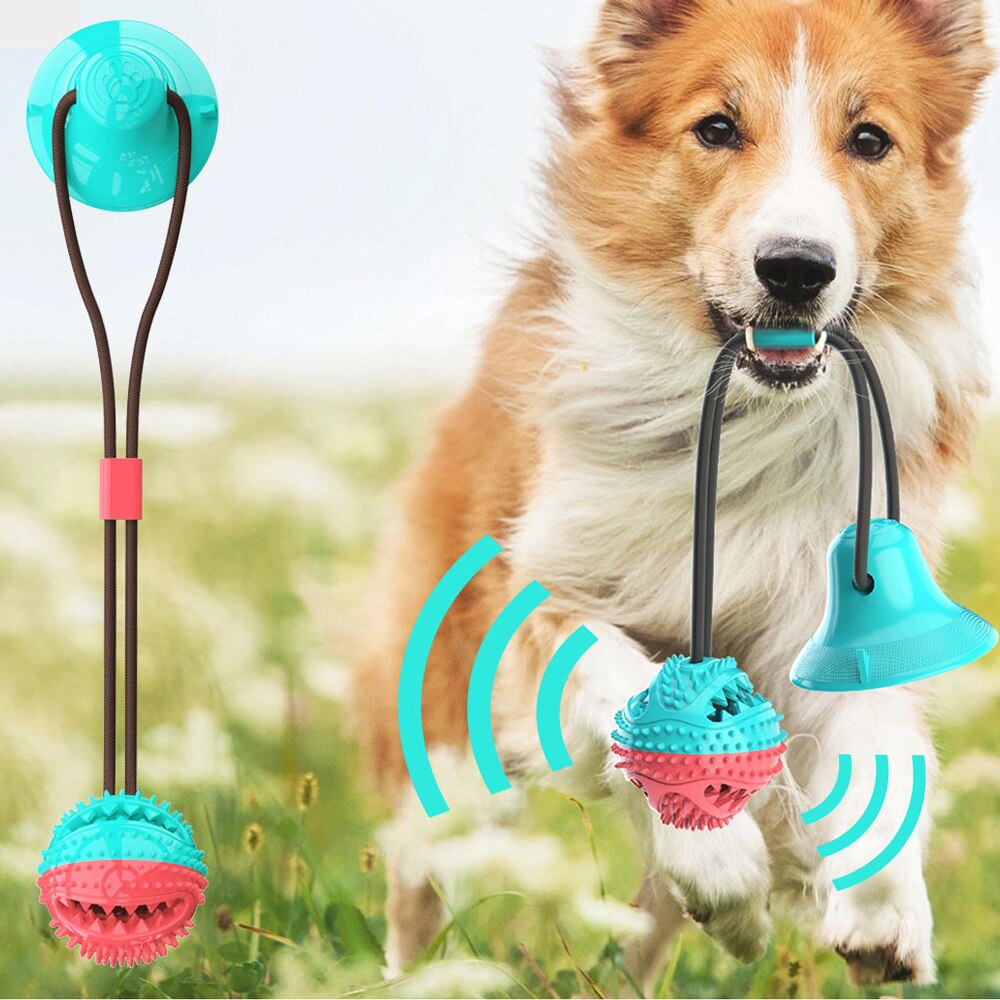 Dog Molar Bite Toy with Powerful Rope and Suction Cup for Dog To Pull/chew/Clean Teeth and Self-playing Pet Products