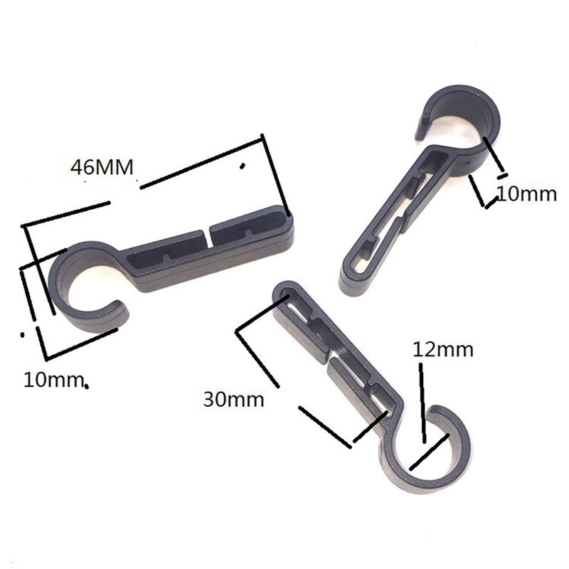 10pcs/set Helmet Clips For Headlamp Anti-slip Plastic Easily Mounted Safety Cap Hard Hat Hooks