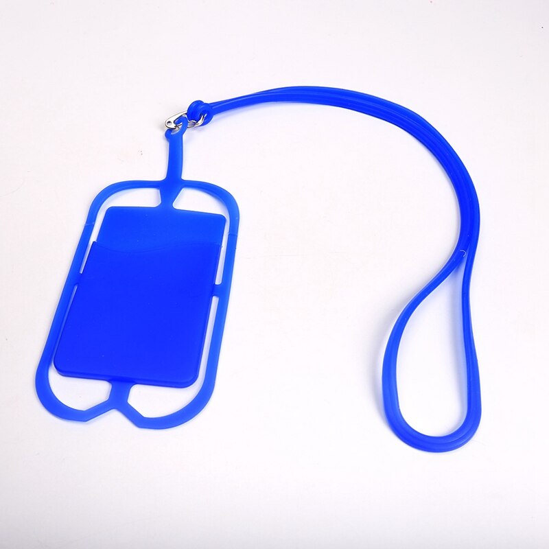 Silicone Del Telefono Mobile della Cordicella Della Cinghia del Collo Della Collana Del Braccialetto di Carta Set di Clip