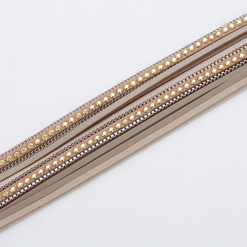 Vonnor flerlags armbånd i skinn til wmoen magnetlås brede armbånd og armbånd smykker