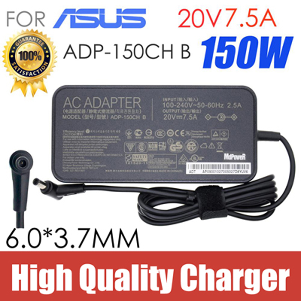 20V 7.5A 150W FOR Asus Laptop AC Adapter 6.0*3.7mm ADP-150CH B Charger FX505 FX505D FX505DU FX505DT FX95G/D FX95GT