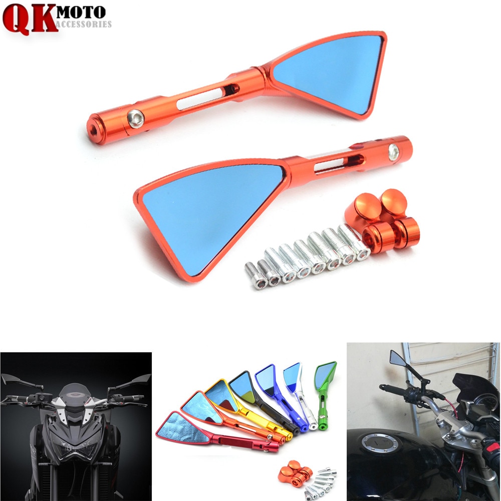 Universal Motorrad spiegel CNC side rückspiegel Für honda yamaha Kawasaki z750 Suzuki Ducati für Kawasaki ZX6R ZX7R ZX10R