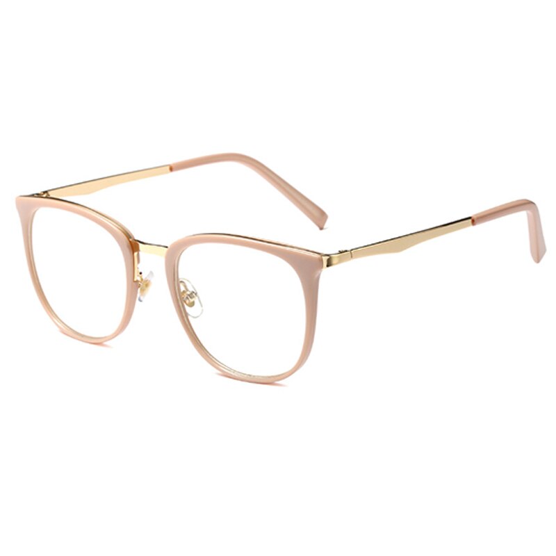 Montura de gafas ópticas para mujer, gafas graduadas por ordenador, montura de gafas para mujer, lente transparente para mujer QF114: QF114-C3