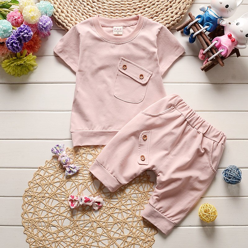 Hylkidhuos Zomer Baby Jongens Meisjes Kleding Sets Casual Stijl Baby Kleding Suits Sport T-shirt + Shorts Kids Kinderen Kleding