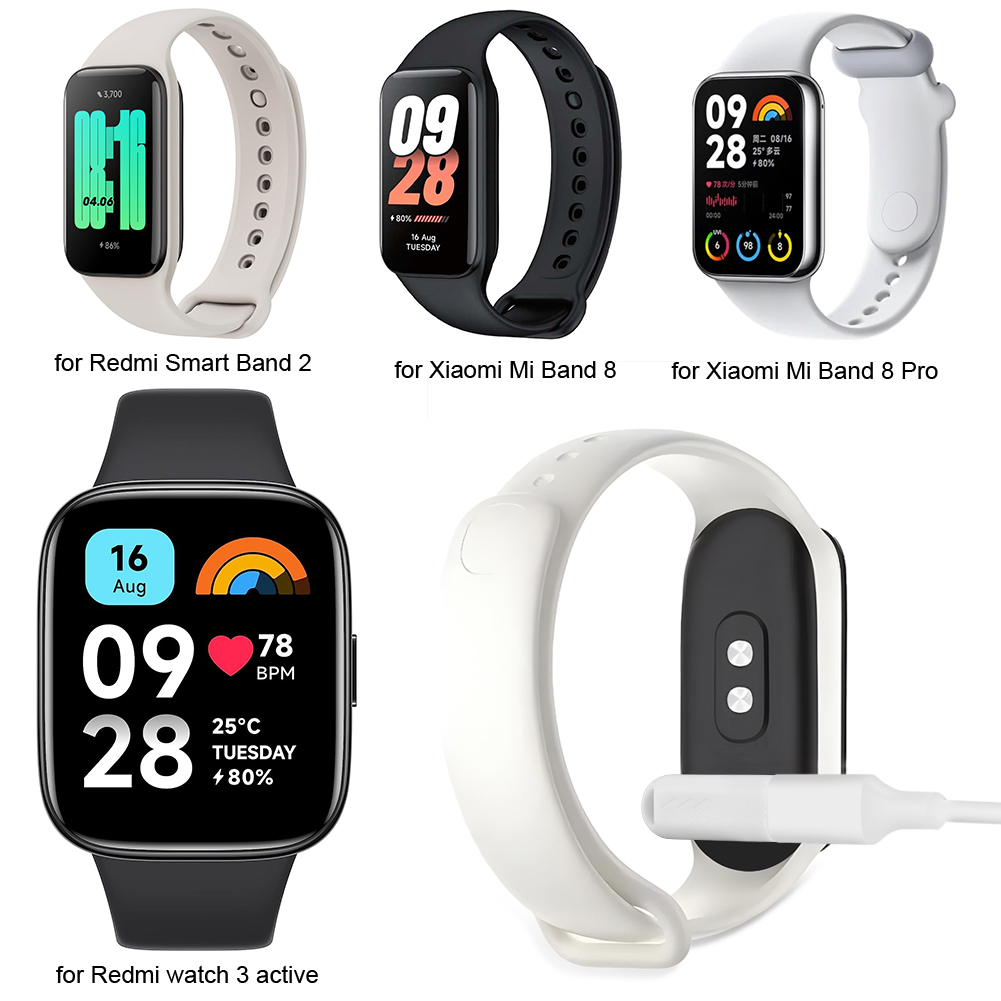 Adaptador de cargador magnético para Xiaomi Mi Band 8 Active / 8 Pro, Conector de cargador de reloj USB C para Redmi Watch 4/3/3 Active/3 Lite