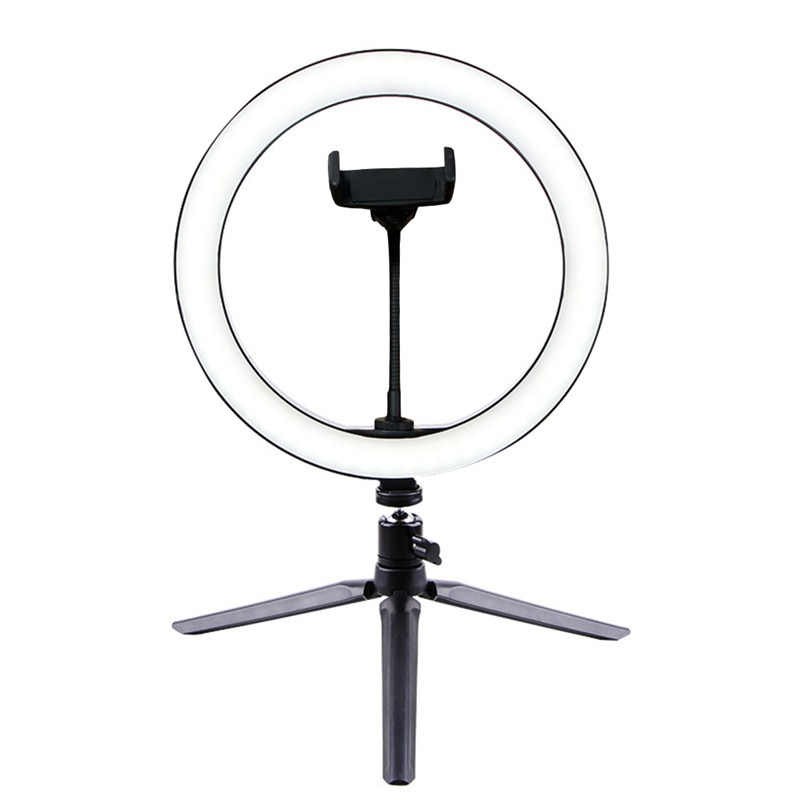 USB LED Selfie Ring Light Studio Photography Photo Ring Fill Light with Tripod for Smartphone Makeup