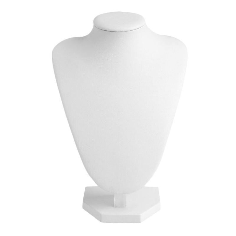 Maniquí de piel sintética/terciopelo para joyería, collar, soporte de exhibición para cuello, busto, escaparate, Show, decorar,: Faux Leather