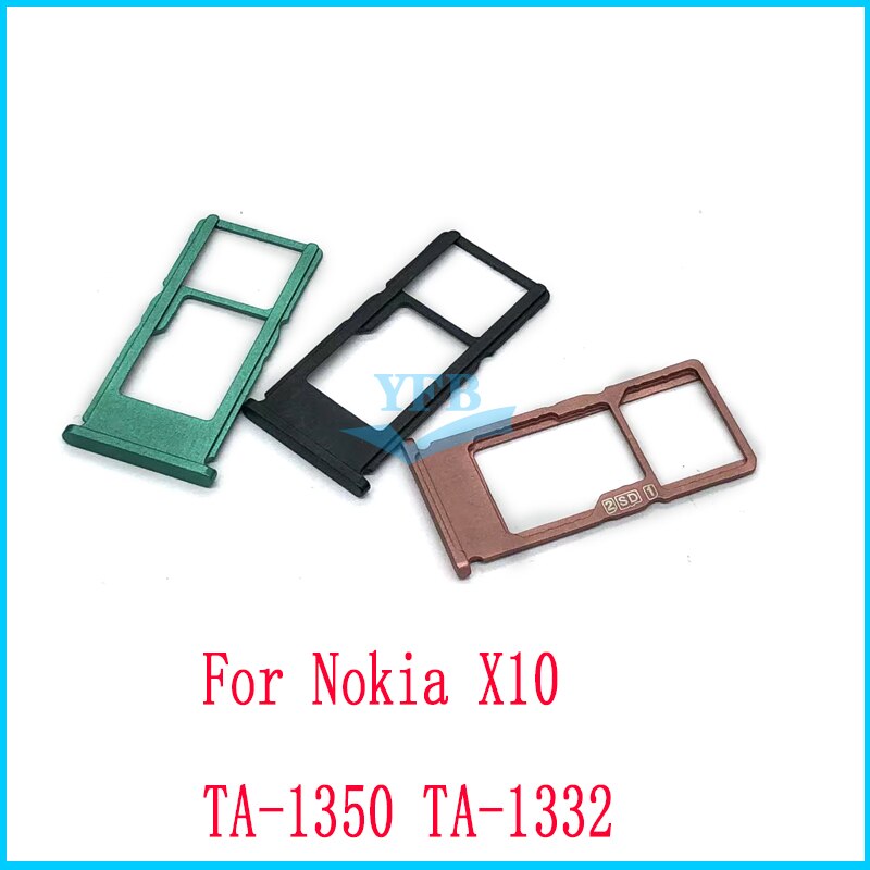 Sim Card Tray Holder For Nokia X7.1 X10 X20 SD Memory Reader Socket Adapter Replacement Parts: X10 Forest