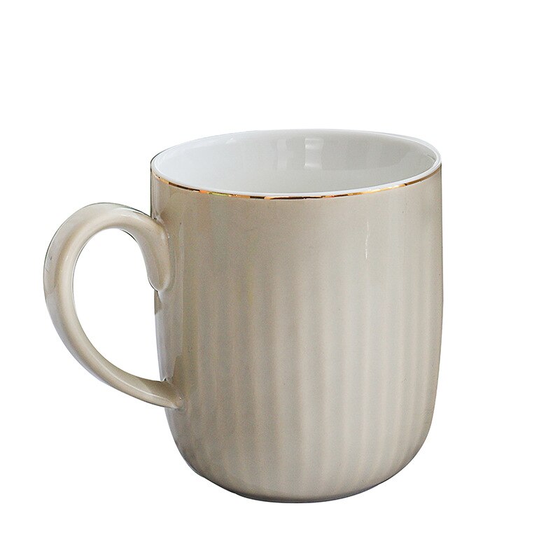 400ml guldrandig mugg mugg kaffekopp dryckesmuggar, porslinsmuggar te mjölkkopp