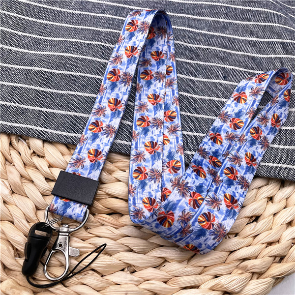 10Pcs/Lot Summer Flower Print Phone Lanyard Straps For Camera Mobile Phone ID Card Long Hanging Rope String Keychain Neck Strap: 008