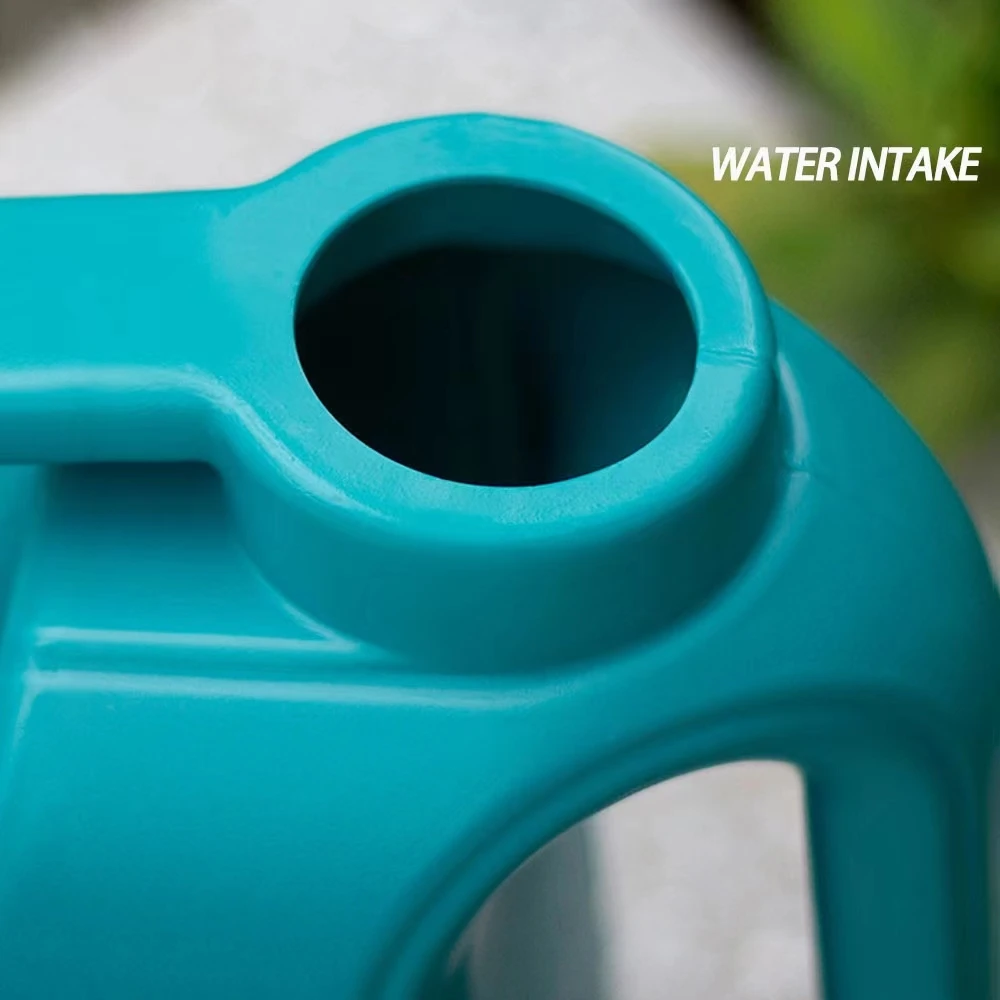 Regadera para plantas de 5-8L, solución de riego para exteriores sin goteo, regadera grande para flores de jardín con dos asas y cabezal de ducha para