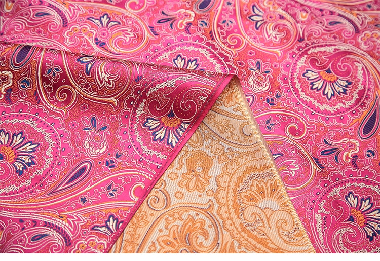Amerikansk stil metallisk jacquard brokadestoff, silke nylon 3d jacquard stoff til frakkekjole bordduk dekorativt hjemmevev