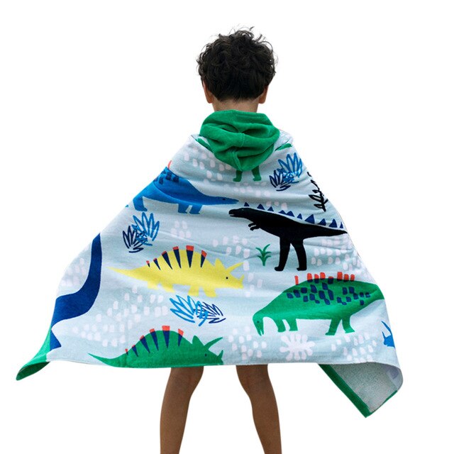 Toalla de baño con capucha para bebé, albornoz para niños, bata de baño de secado rápido, Toalla de microfibra absorbente para viajes, deportiva para playa: 1