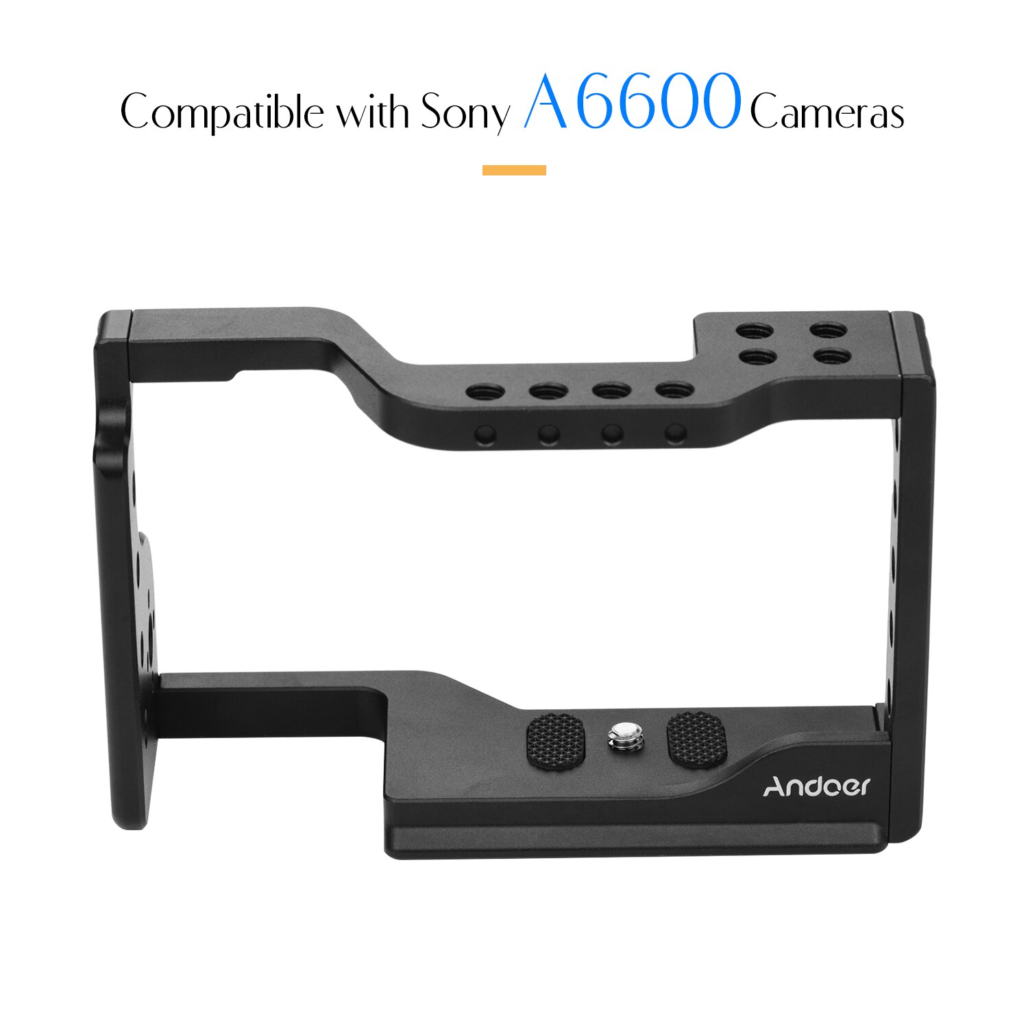 Andoer Camera Video Cage Top Handle Kit Aluminiumlegering Met Dual Cold Shoe Mounts Talrijke 14 Inc