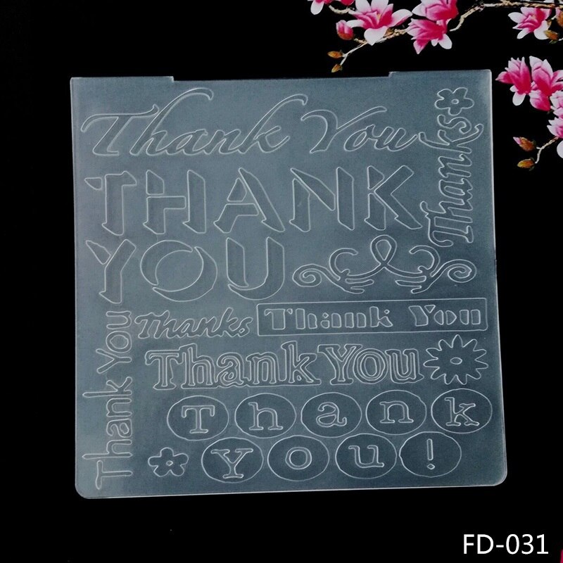 Carpeta de plástico para manualidades, troqueles de corte de papel en relieve transparente con estilo: FD-031