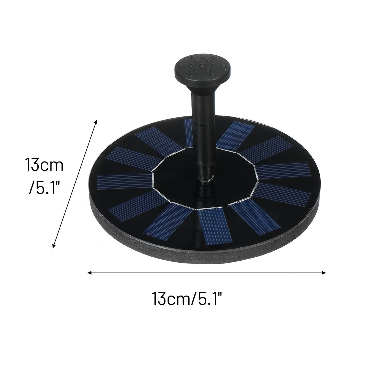13CM Solar Fountain Pump 1.2W Power Solar Floating Bird Baths Water Pump Outdoor Fountains Decoration For Aquarium Pond Garden