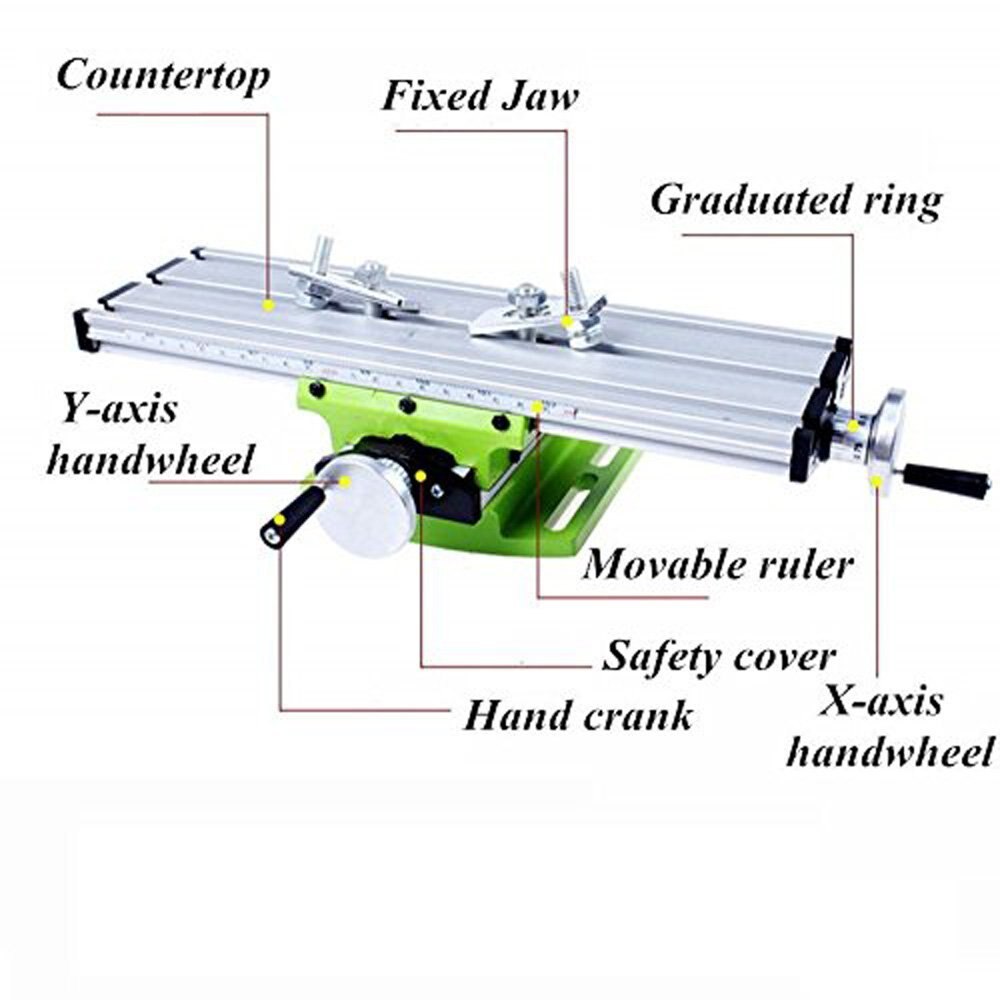 Compound table Working Cross slide Table Worktable for Milling Drilling Bench Multifunction Adjustable X-Y