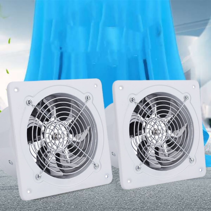 Exhaust Fan 7 Inch Exhauster Wall Mounted Low Noise Air Vent Home Bathroom Kitchen Exhaust Fan Ventilation Extractor 50W 220V