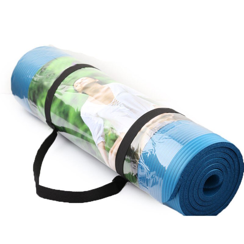 Colchoneta de Yoga NBR de 10MM, colchoneta de ejercicio gruesa antideslizante plegable para gimnasio, suministros de Fitness, Pilates, estera de suelo juego antideslizante