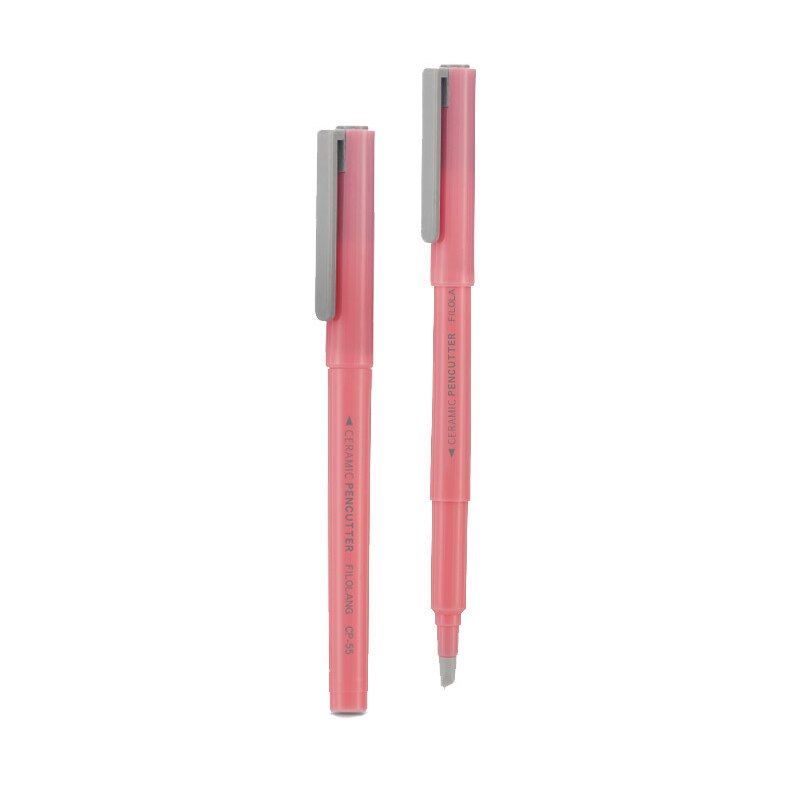 Stylo couteau utilitaire lame en céramique bricolage Scrapbooking coupe de papier, Kits d'outils d'art sûrs pour papeterie scolaire étudiant: Pink