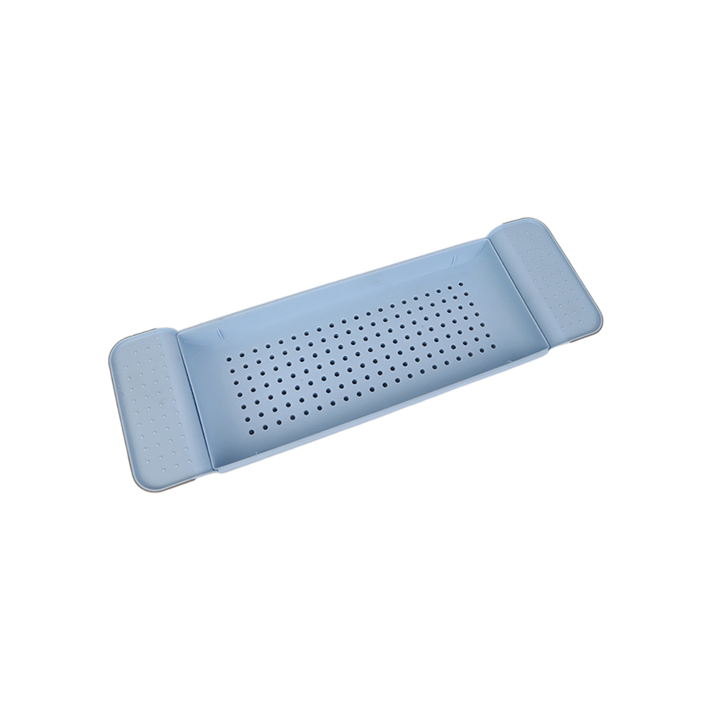 Kitchen Bathroom Toilet for Shower Organizer Storage Rack Drain Bathtub Serving Tray 1 pc: Sky-blue