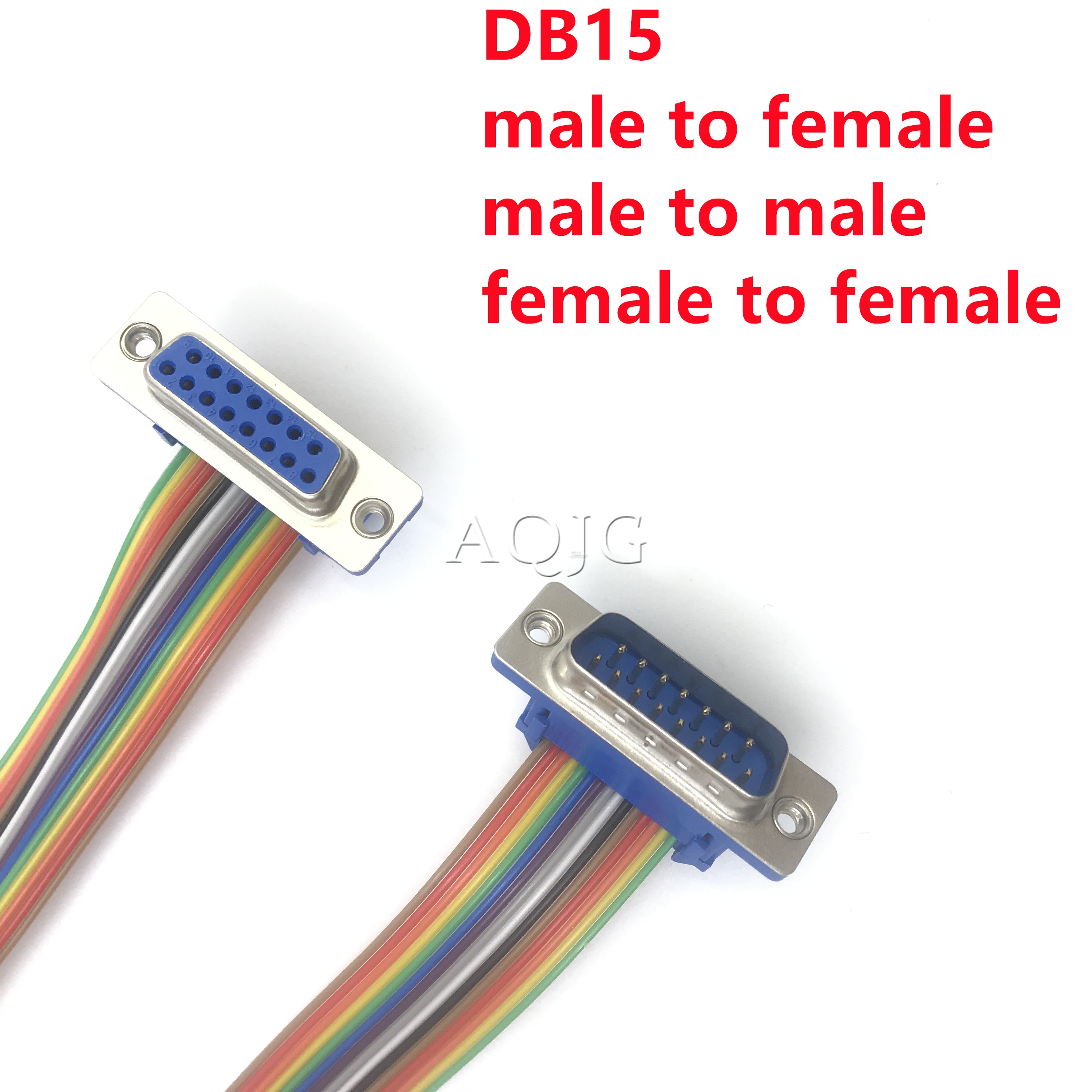 DB-15P Extension Cable Male to Female DIDC-15P Serial Ports Connector Cable UL2651 DB15 Cable 10cm 20cm 50cm