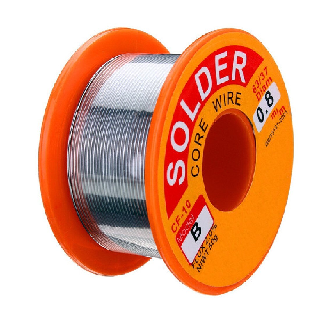 1 Stuks Tin Lood Soldeer Core Flux Solderen Lassen Soldeertin Spool Reel 0.8Mm 63/37