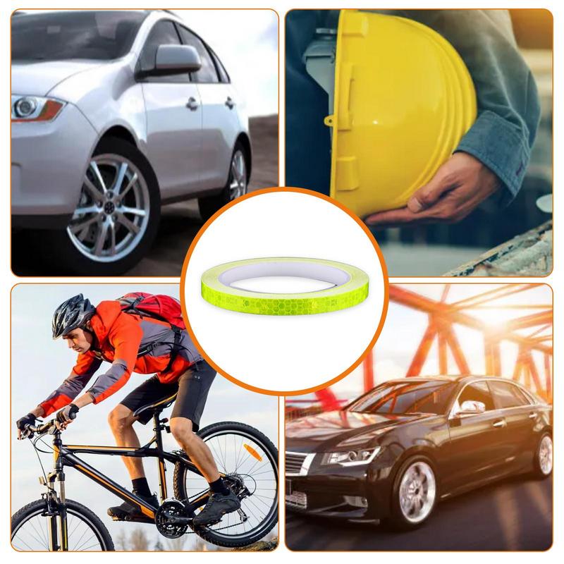 Cinta reflectante para bicicletas, pegatinas de tiras reflectantes, cinta de advertencia de seguridad autoadhesiva impermeable de alta visibilidad para vehículos