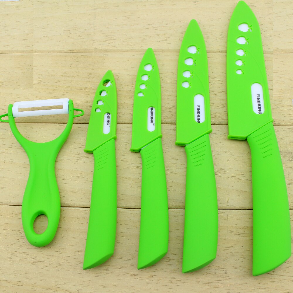 Køkken keramiske knive til frugter zirconia 6 farver kniv sæt keramisk kniv sæt 3 4 5 6 tommer med skræller dæksler