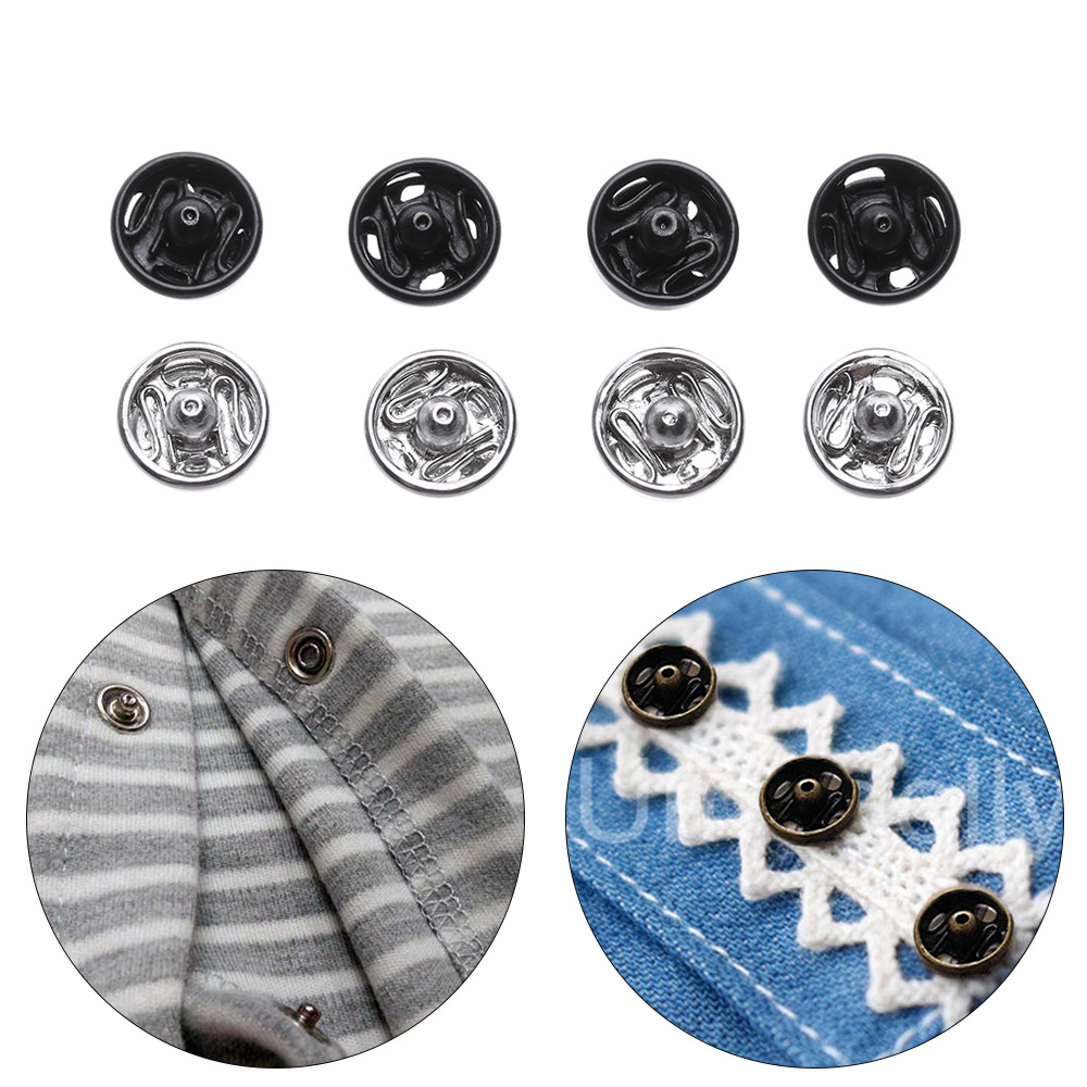 24 stk mini knapper spænder til diy dukketøj 6mm lille metal spænde usynlig snap til 1/6 dukke tøj sy tilbehør
