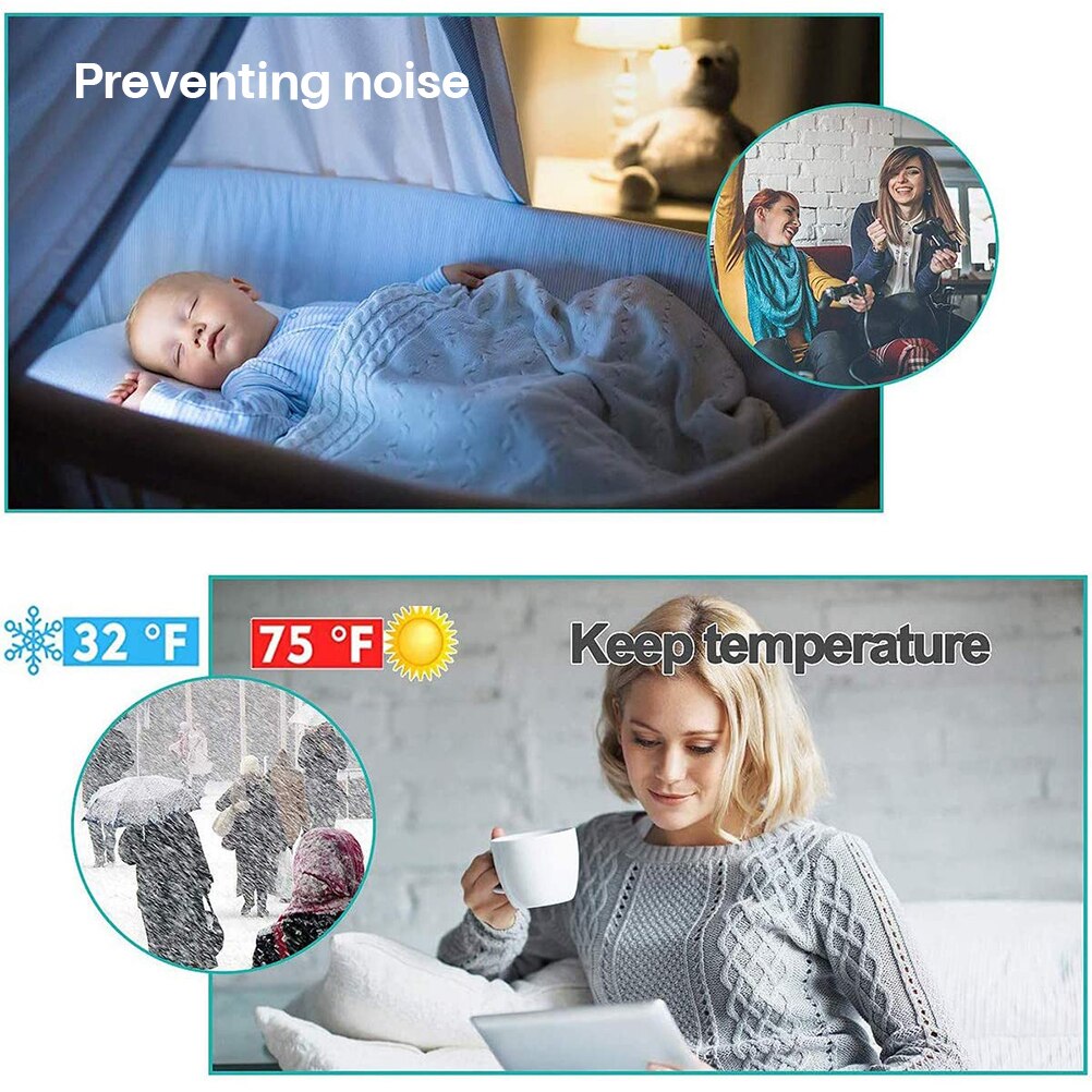 Door Draft Stopper Under Door Seal Door Sweep Strip Draft Blocker Soundproof Door Bottom Weather Stripping for Doors