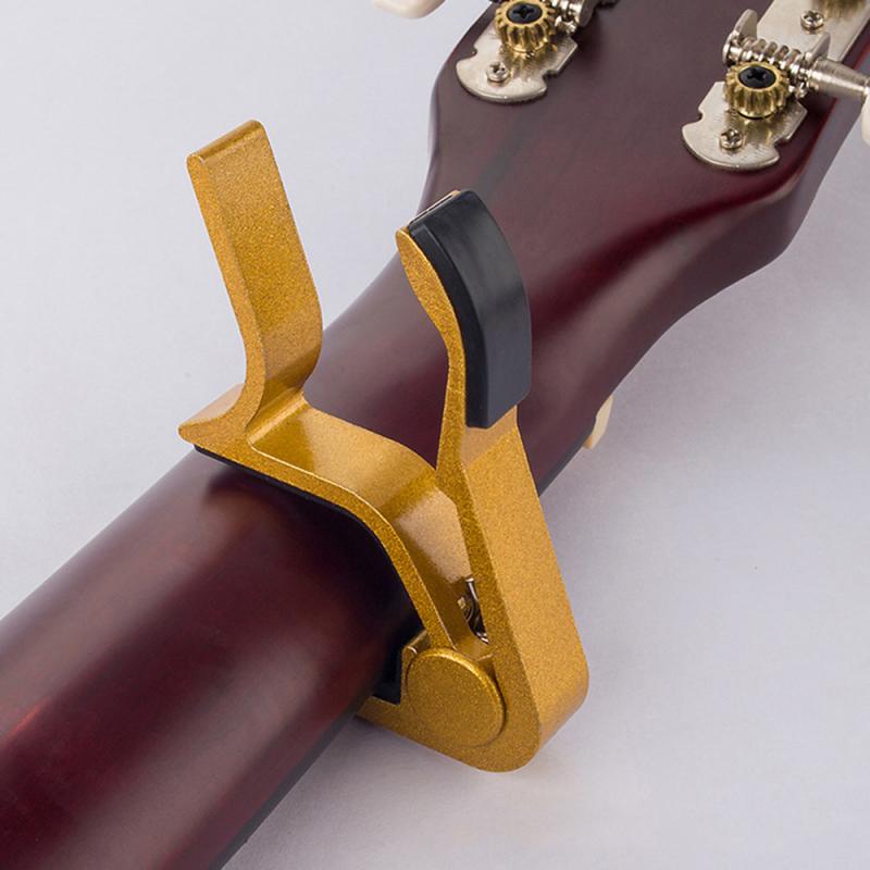 Pinzas de gatillo de cejilla para guitarra eléctrica acústica, guitarras Clásicas y Banjo, afinador con Clip, ukelele, accesorios de Metal para guitarra