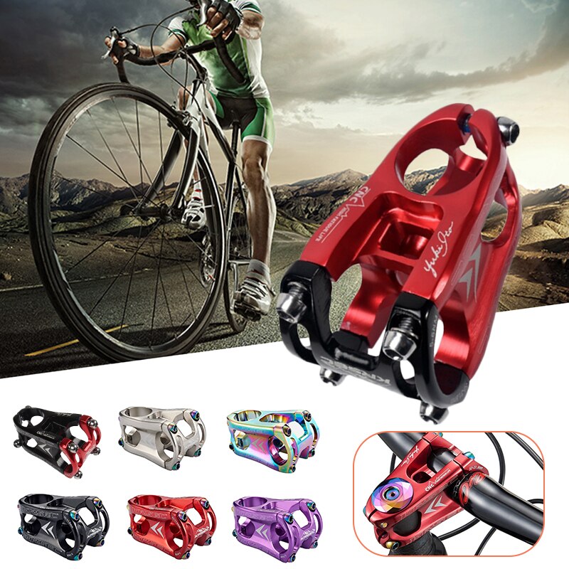 KRSEC CNC Aluminium kurz Stengel 50mm MTB XC Behälter Fahrrad Fahrrad Lenker Vorbau 28.6*31,8mm Ultra-licht Fahrrad Stengel Radfahren Zubehör
