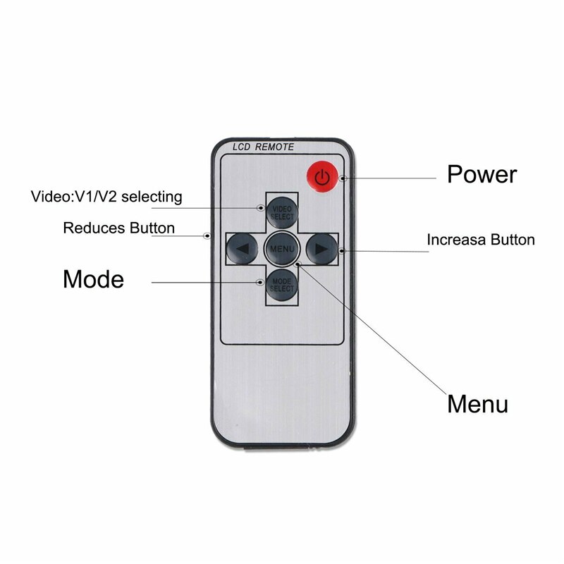 YuanTing-moniteur LCD 7 pouces TFT | Écran de résolution 800X480, avec support de télécommande, 2 entrées AV, pour caméra de sauvegarde de voiture