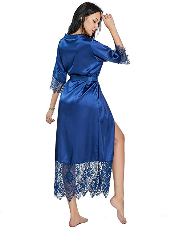 Weiche Nacht Neue die Seide Kimono Kleid Bademantel Frauen Seide Brautjungfer Roben sexy verrotten Roben Satin- Kleid Damen Dressing Kleider