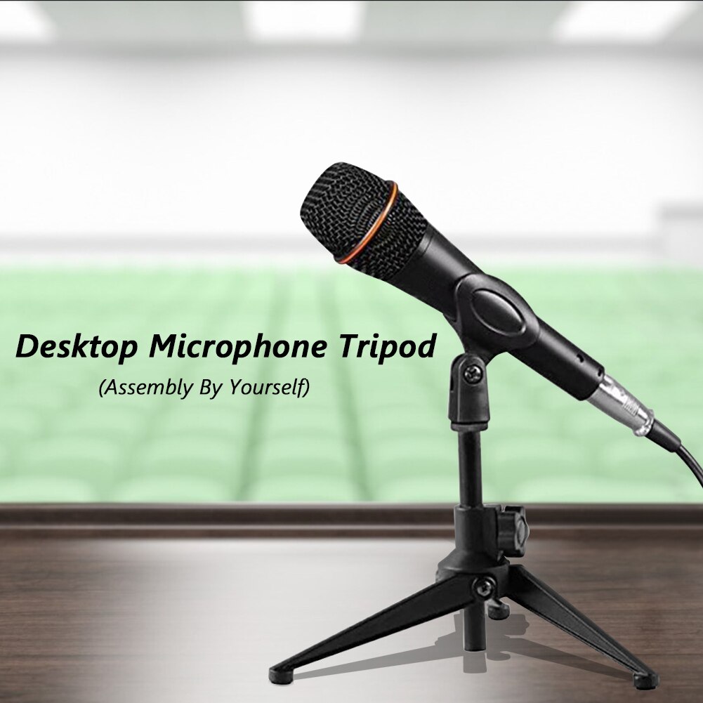 Opvouwbare Desktop Microfoon Statief Hoogte Verstelbare Karaoke Houder Met Mic Clip Voor Vergaderingen Lezingen Live
