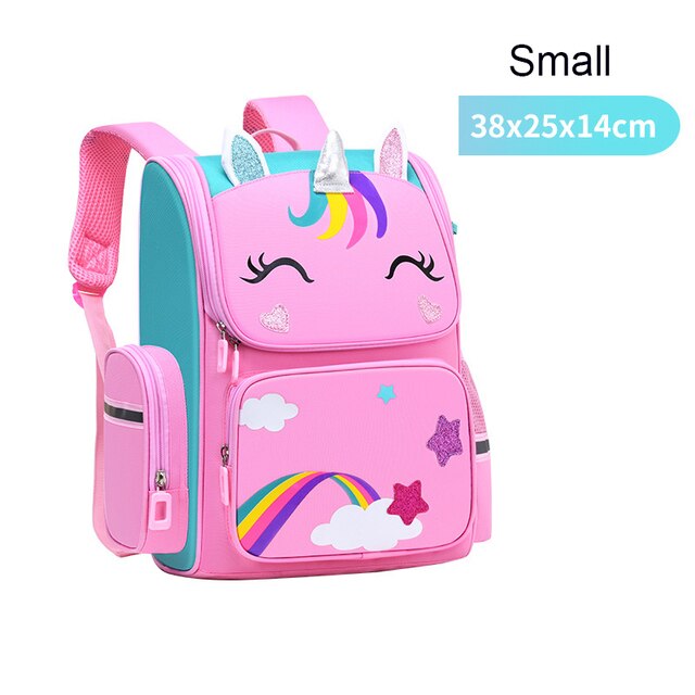 Kinderen Schooltassen Voor Meisjes Jongens Orthopedische Rugzak Cartoon Vlinder Auto Schooltas Kinderen Schooltas Knapzak Mochila: small pink