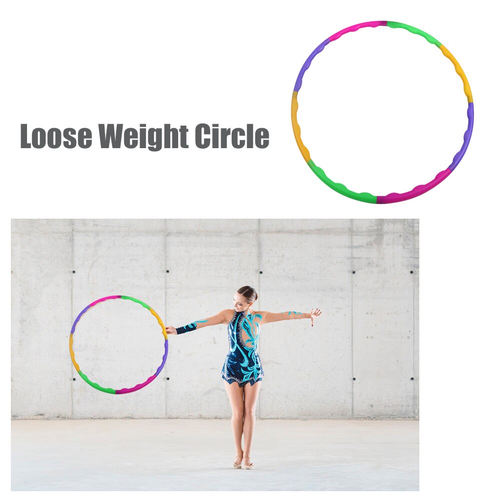 8 Parts Sport Hoop Detachable Weighted Fitness Install Massage Exercise Bodybuilding Thin Waist Hoop Workout Slimming