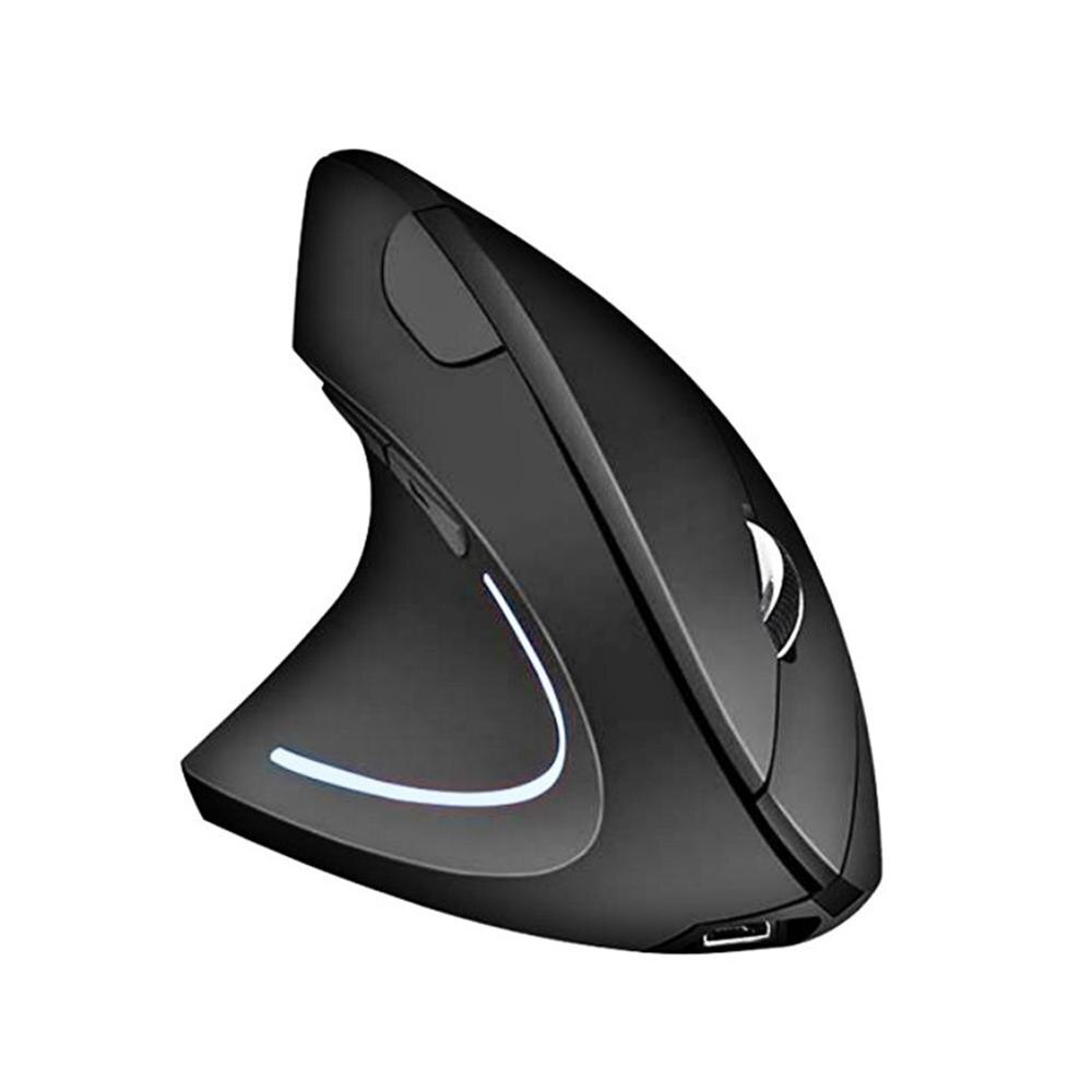 Ratón Vertical ergonómico para zurdos, recargable, con receptor USB, para ordenador portátil, PC y Escritorio