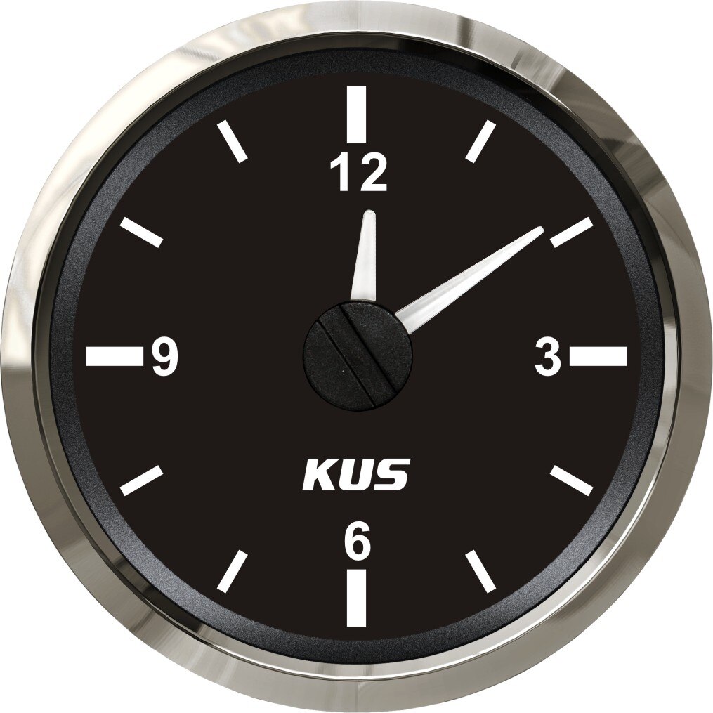 KUS – horloge étanche à Quartz, pour bateau, voiture, Marine, RV, cadran 12 h, 12V/24V