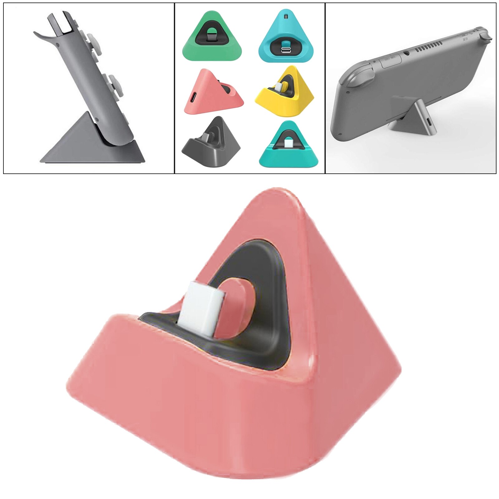 Portable TV Dock, for Switch Lite - Replacement Travel Charging Docking Station, USB C Charger Stand: Pink