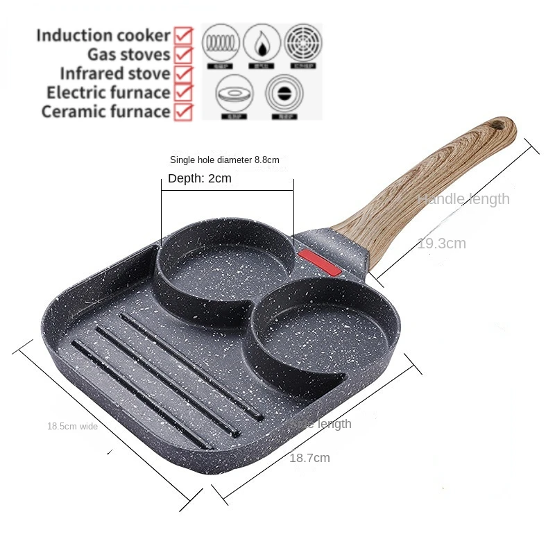 Padella per frittata a 4 fori cozinha utensilios e panelas: Blu
